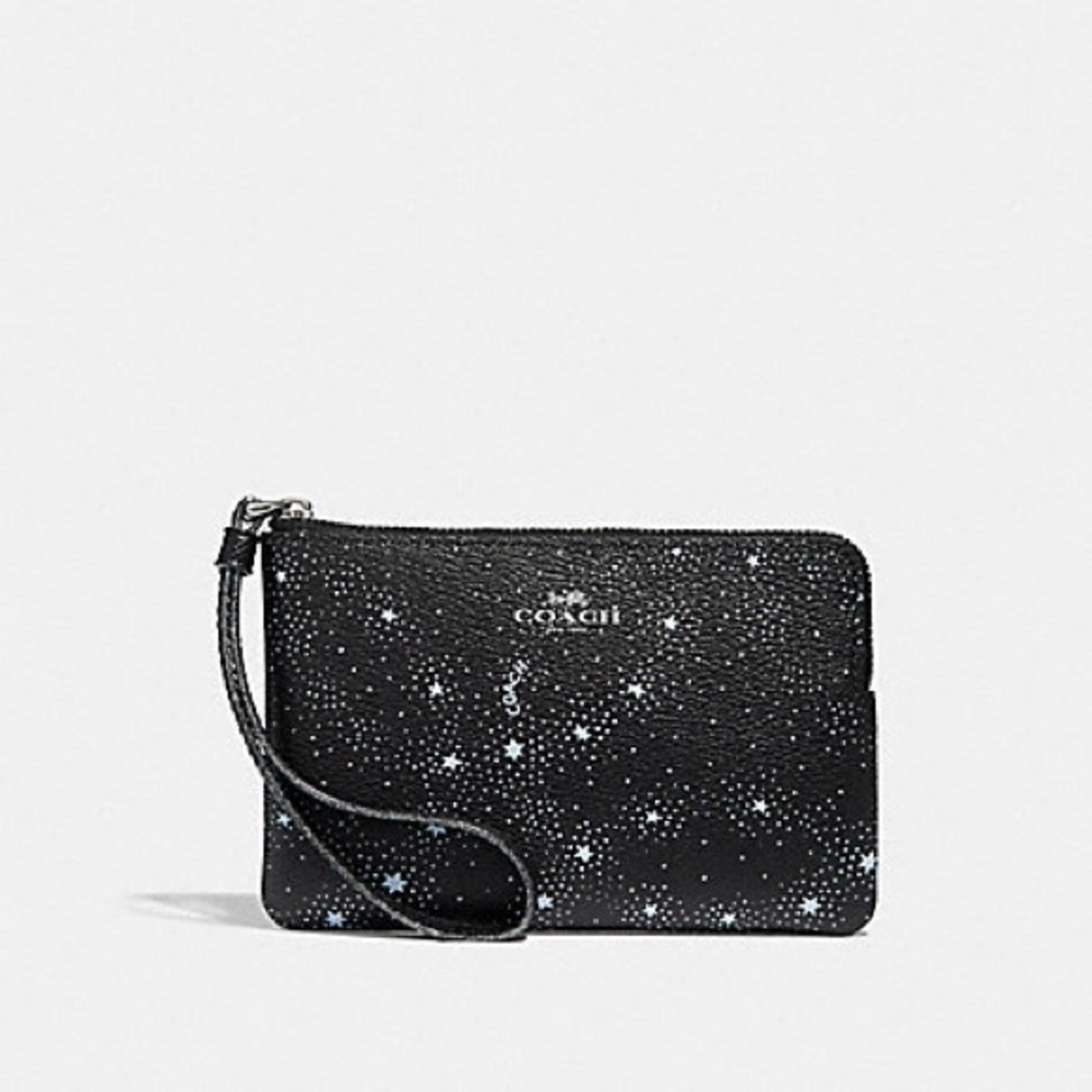 💔SOLD💔 Corner Zip Wristlet With Celestial Print